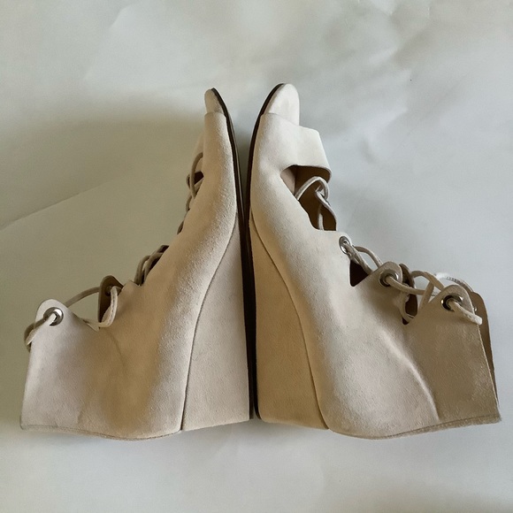 J Crew Laila Lace Up Wedge size 7.5 - Picture 2 of 9